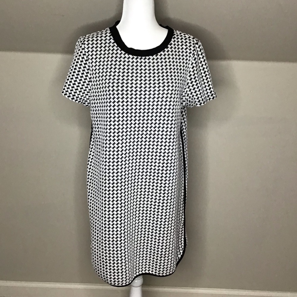Miami Francesca’s Dress Houndstooth Check Knit L